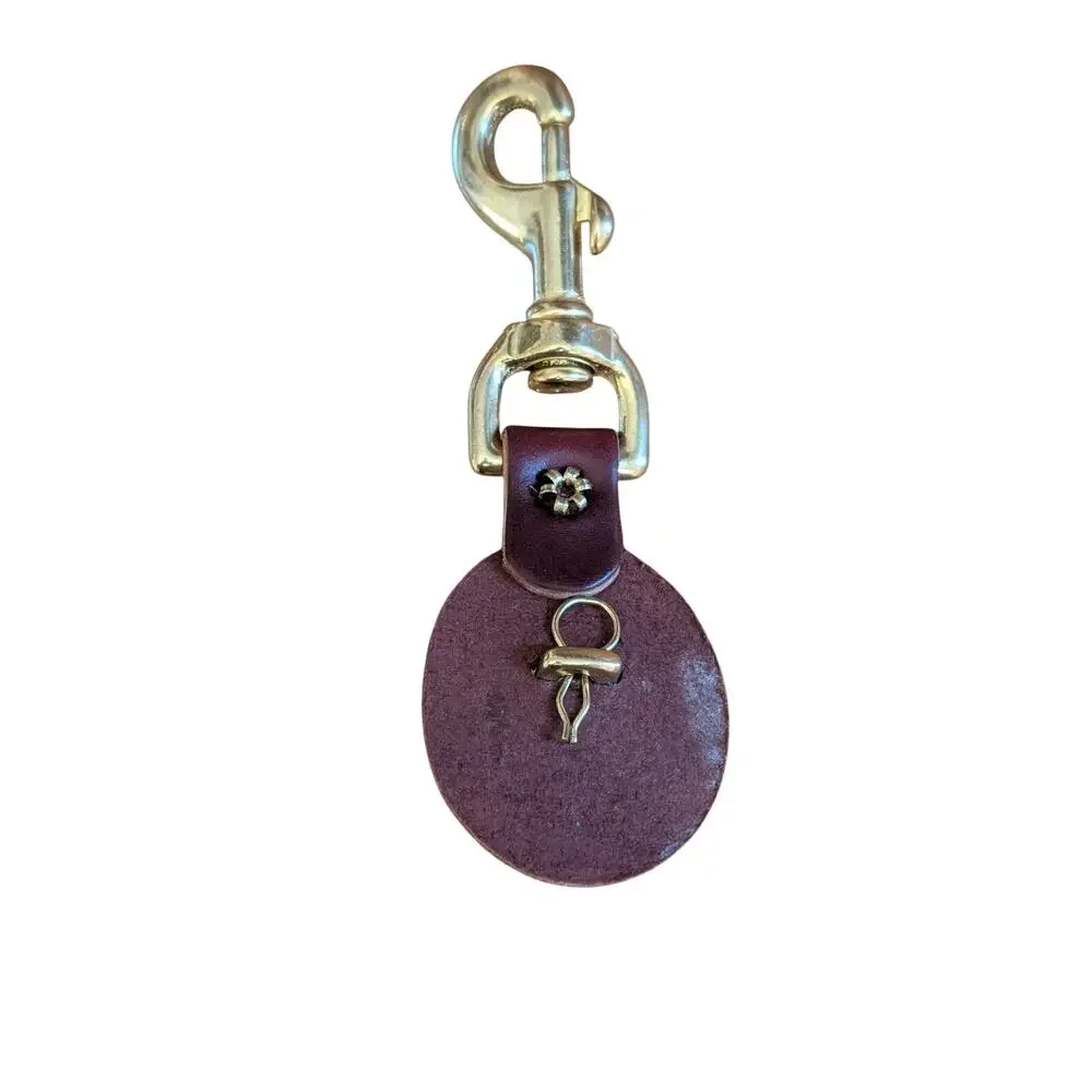 New England Handcrafted Bell-Hiking Bear Bell Clip Leather